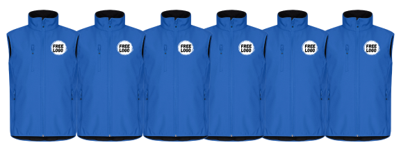 6 X Premium Softshell Gilet 