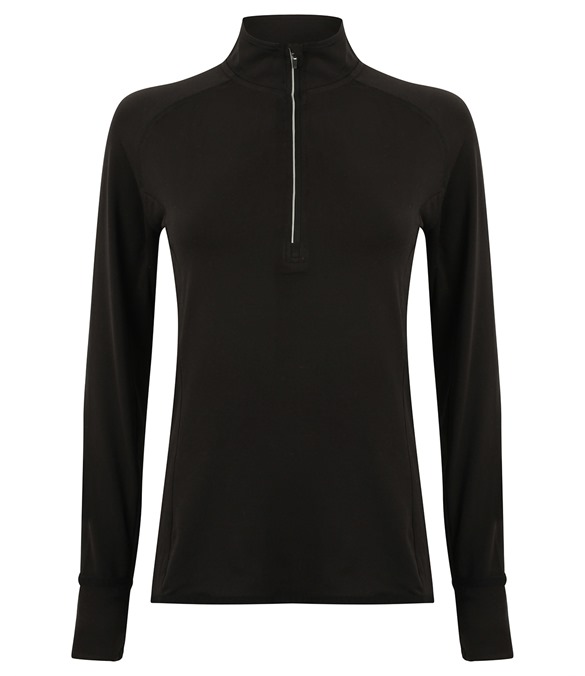 Women's long-sleeved ¼ zip top