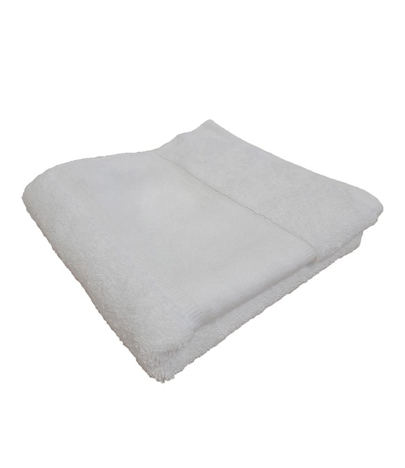 Organic bath towel with printable border