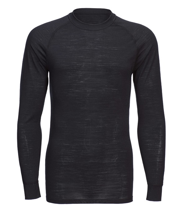 Merino wool crew neck long sleeve top