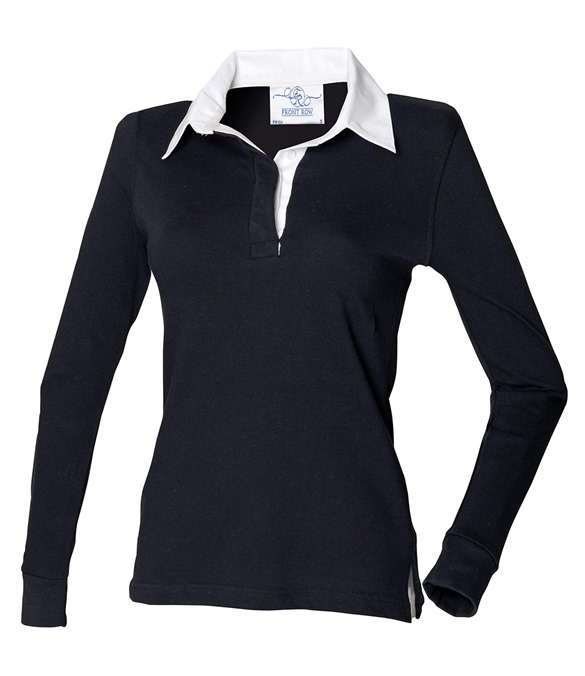 Women's long sleeve plain rugby shirt