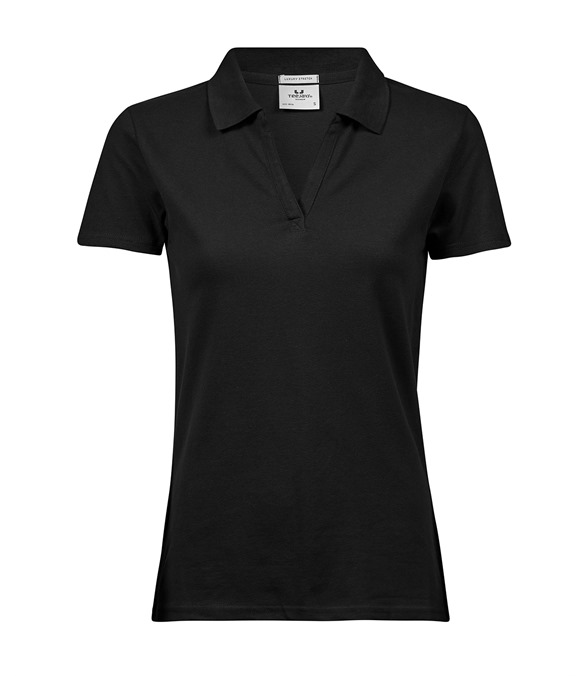 Women?s luxury stretch v-neck polo (1409)