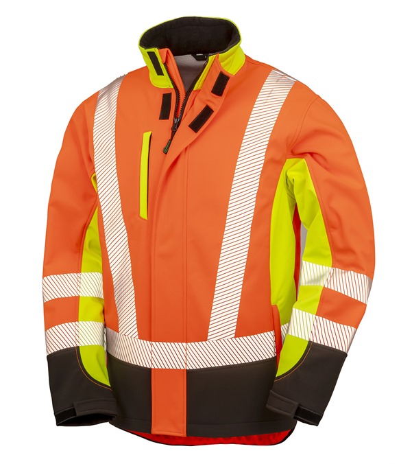 Recycled 3-layer printable 3-tone safety softshell