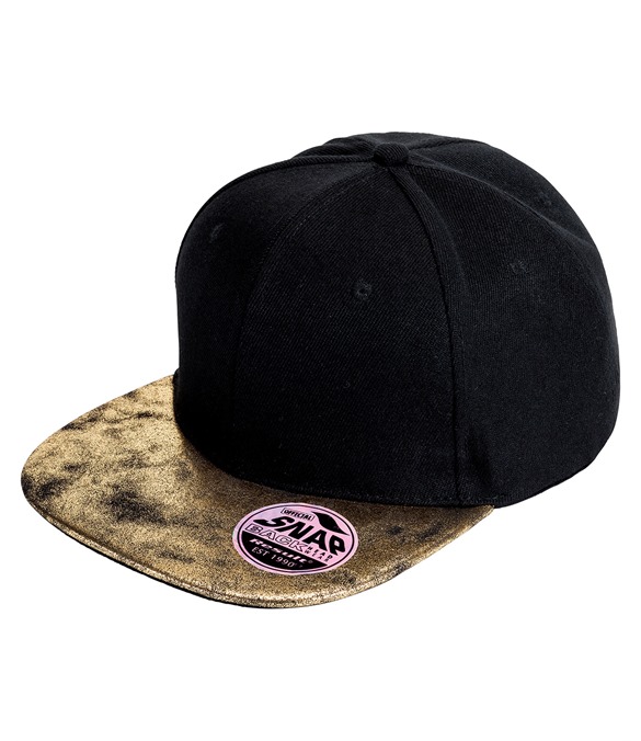 Bronx glitter flat peak snapback cap