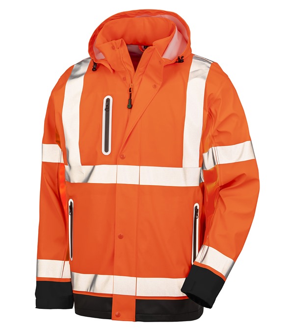 Heavy-duty prism PU safe and dry jacket with recycled backing