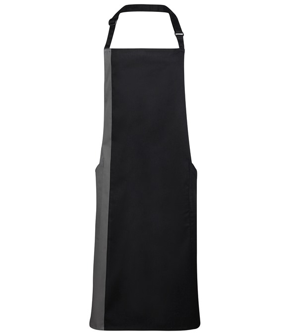 Contrast bib apron