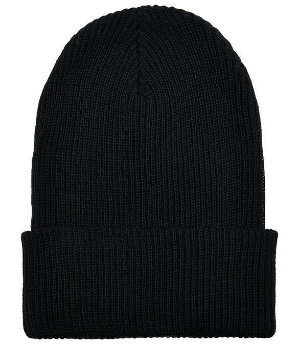 Recycled yarn ribbed knit beanie (1504RY)