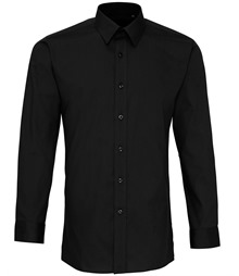 Poplin fitted long sleeve shirt
