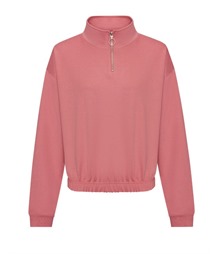 Women's cropped ?-zip sweat