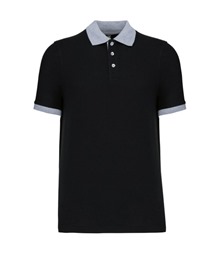 Two-tone piqu? polo shirt