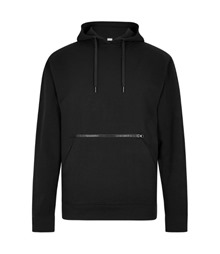 Regular fit piqu? hoodie with zipped pocket