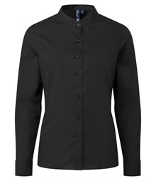 Women's banded collar 'grandad' shirt