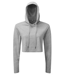 Women's TriDri? cropped hooded long sleeve t-shirt