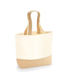 Jute base canvas tote