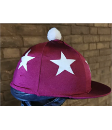 ECHPC Lycra Cap Cover - Burg with stars