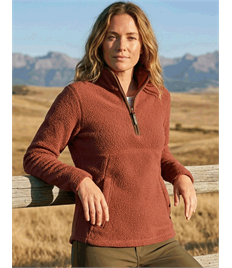 The Jack Pyke Ladies Half Zip Sherpa Fleece Pullover 